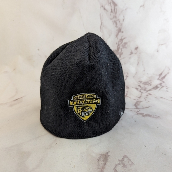 The North Face Beanie Hat Black Skull Cap Fleece Colorado Springs Tigers Hockey - Picture 9 of 9